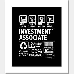 Investment Associate T Shirt - MultiTasking Certified Job Gift Item Tee Posters and Art